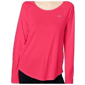 Under Armour Hot Pink Logo Long Sleeve EUC